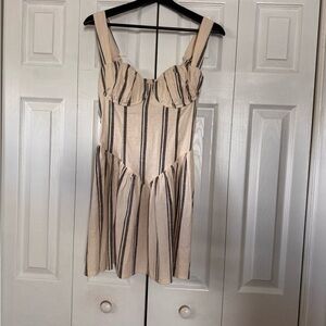 Target Future Collective Jenee Naylor Striped Corset Mini Dress Size 4 (S/M)
